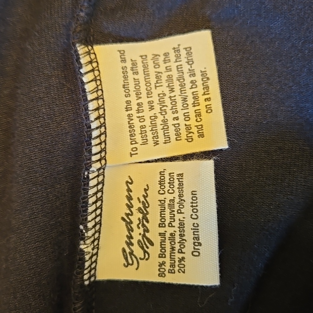 NWT Gudrun Sjödén Black Velour Dress Size Large - Picture 5 of 9